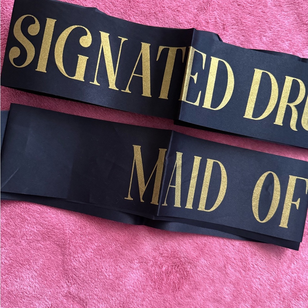 Black and Gold Bridal Sashes